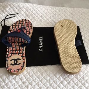 Chanel flip flops